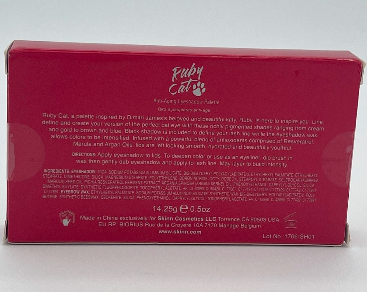 SKINN Cosmetics Ruby Cat Anti-Aging Eye Shadow Palette - 0.5 oz | eBay