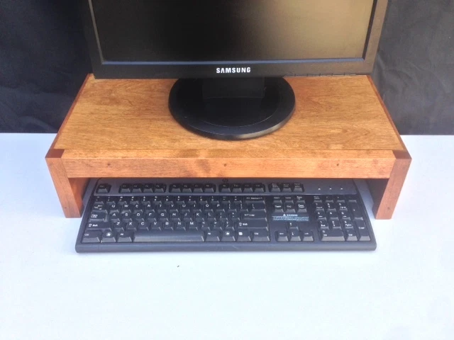 Computer Monitor/TV Riser Stand in Birch Wood  - Image 3 of 4