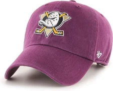 Anaheim Ducks NHL 47 Brand Clean Up Plum Adjustable Hat Cap