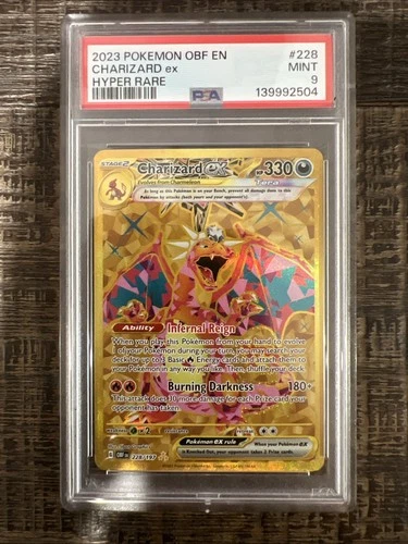 Pokémon TCG Charizard EX Obsidian Flames Holo Hyper Rare Card PSA 9