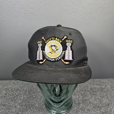 VTG 1991-92 Pittsburgh Penguins Back to Back Stanley Cup Champions Snapback Hat
