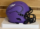 Adrian Peterson Signed Vikings Lunar Eclipse Black Mini Helmet Auto JSA COA