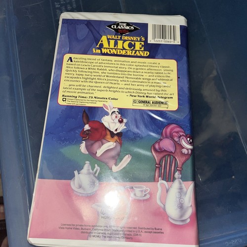 Disney Alice in Wonderland Black Diamond The Classics VHS # 036 - Picture 7 of 10