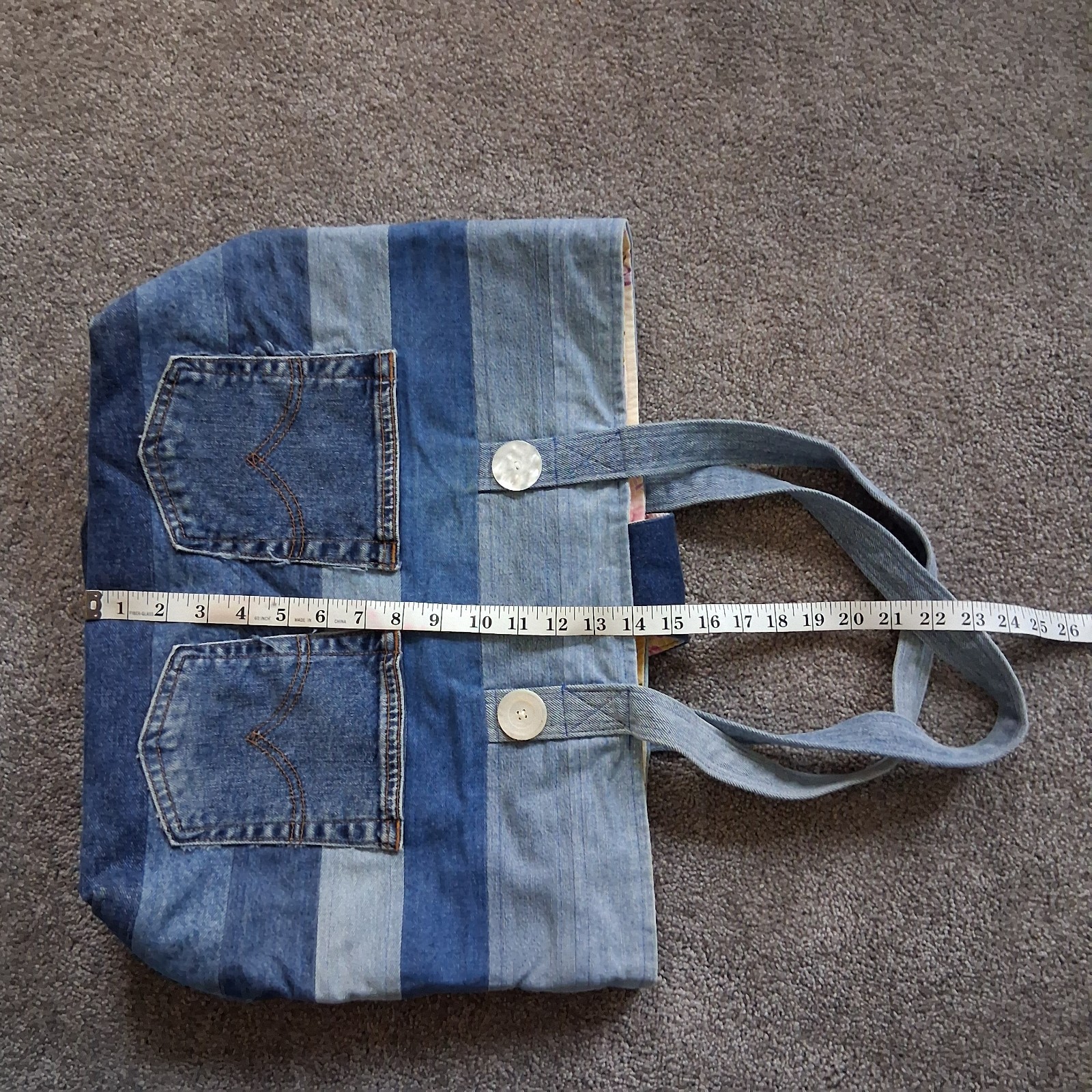 Handmade Upcycled Levi’s Denim Patchwork Tote Bag… - image 13
