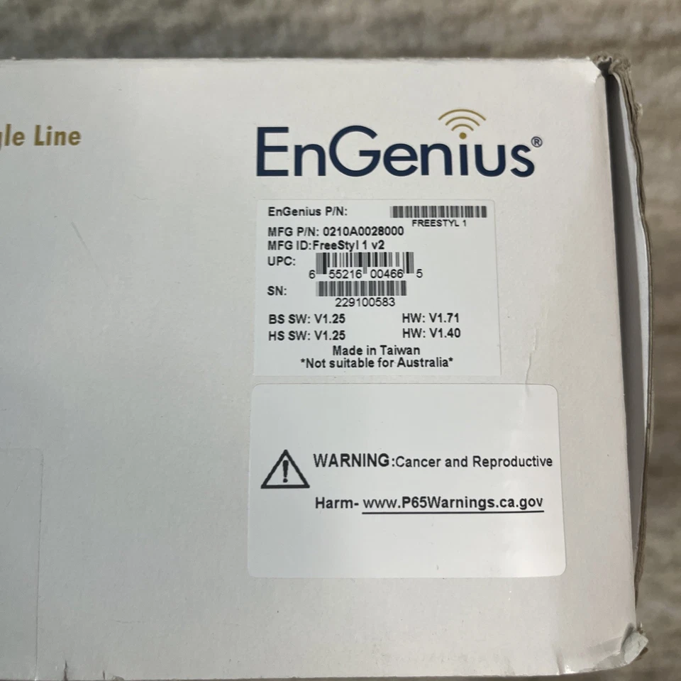 Teléfono Inalámbrico Engenius FREESTYL 1 Extreme Range, Línea Única, Nueva Caja Abierta Foto 3 de 4