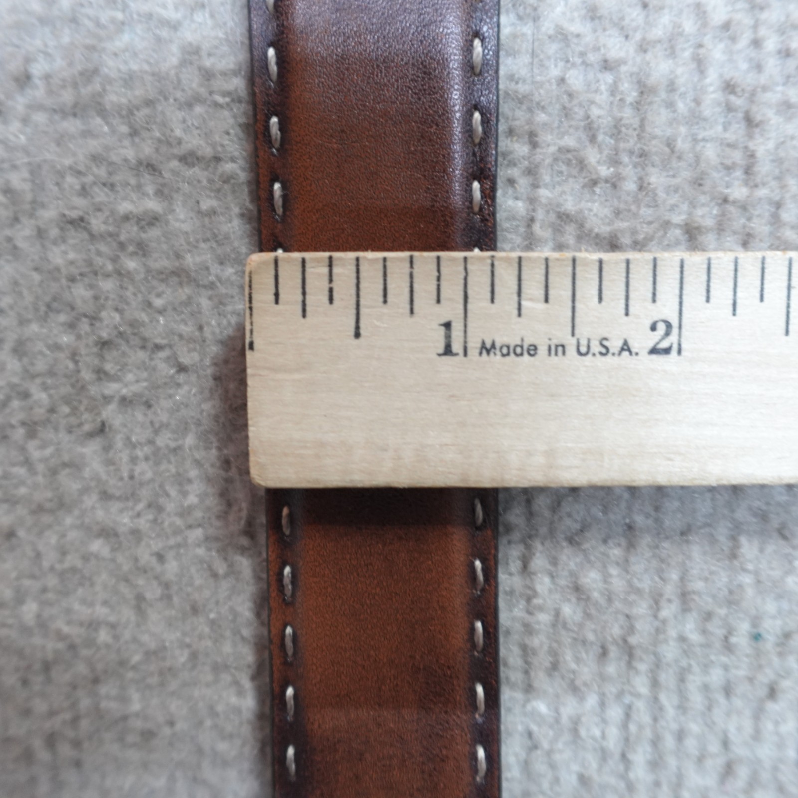 Robert Talbott Belt 38 Brown Solid Lined Dress So… - image 6