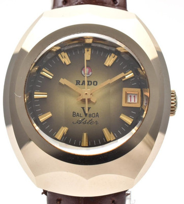 [NEAR MINT] Rado Diastar Cut Glass 27mm brown Dial AT Womens Watch From JAPAN