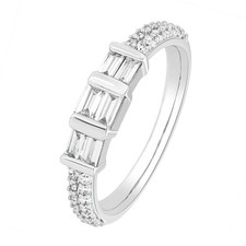 0.70 Ct Lab Grown Diamond Women's Wedding Anniversary Band 925 Sterling Silver