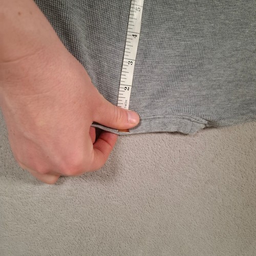 Timberland haut gaufré homme grand gris manches longues col ras du cou coton décontracté - Photo 8/10