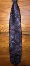 The American Edition Collection mens Tie Blues Paisley print made in USA