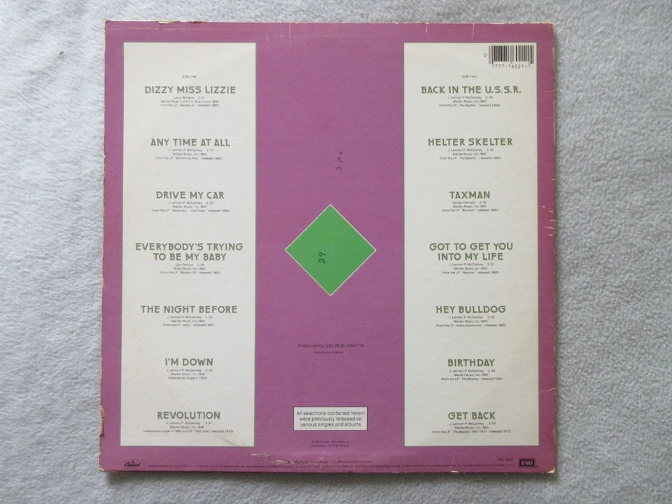 The Beatles ROCK ‘N’ ROLL MUSIC Vol. 2  Vinyl LP (Capitol SN-16021) 1980 VG+/VG - Image 3 of 4