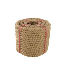 Natural Jute Rope 1 in x 50 ft Thick Twisted Manila Hemp for Crafts, Decor, Swin