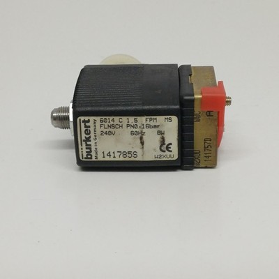 Burkert 6014 C 1.5 mm Brass MS 3/2-Way Solenoid Valve PN16 141785S Germany NEW