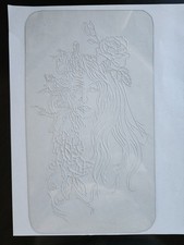 1980's Vintage Tattoo Flash Acetate 6x10 Medusa Snakes Flower Woman