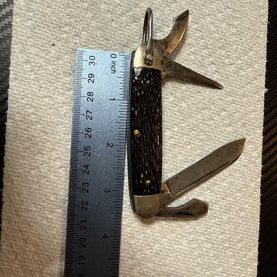 CASE TESTED XX Knife USA 1920-40 Scouts Multi Tool BONE Handles.  Priced to Sell