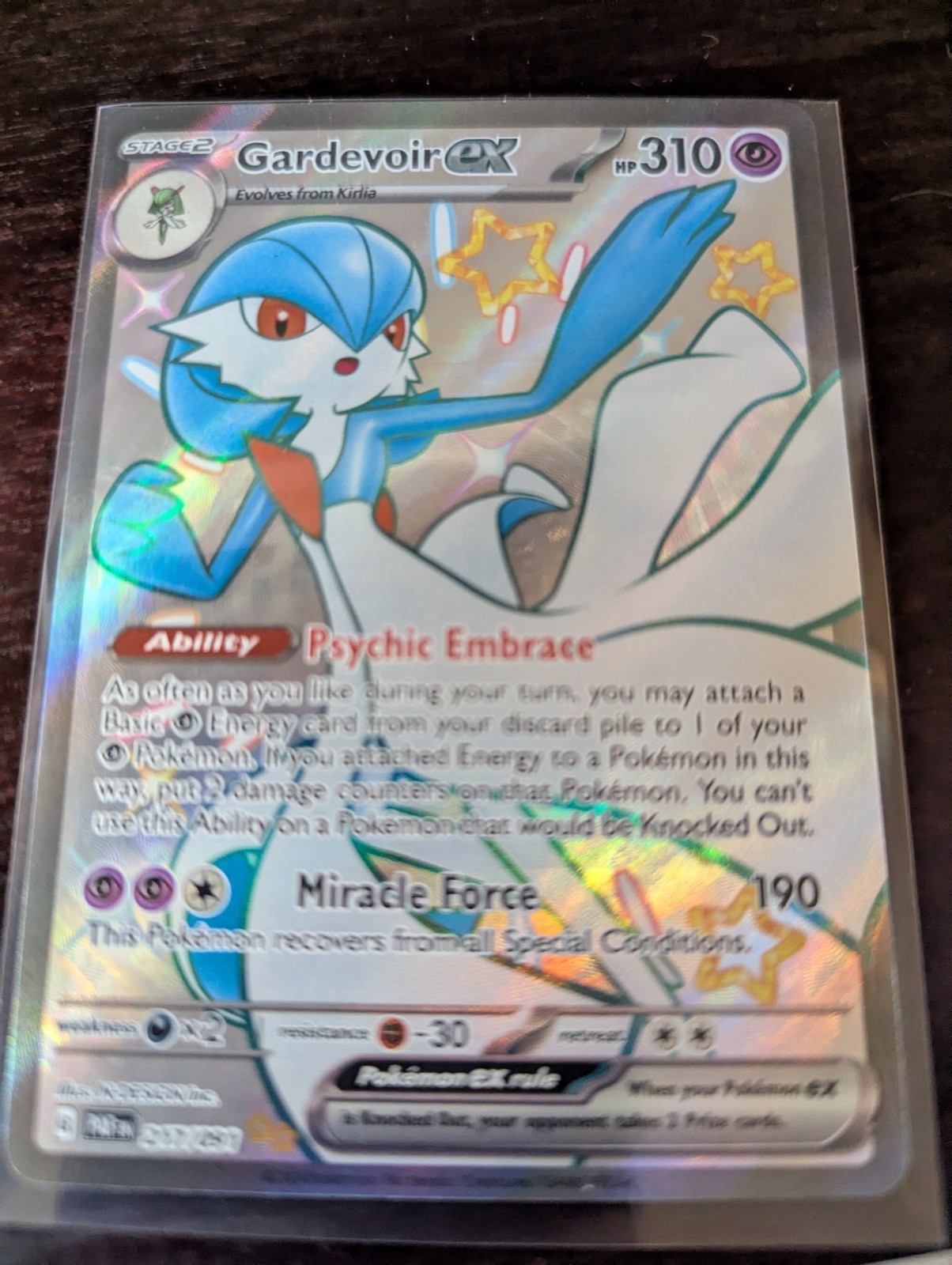 Gardevoir ex 217/091 Holo   Rare Paldean Fates Pokemon 2024 New 