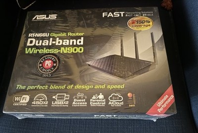 ASUS RT-N66U Gigabit Router Dual-Band Wireless-N900 WiFi Certified BRAND NEW
