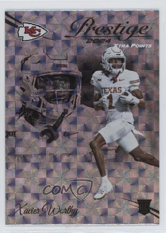 2024 Panini Prestige Rookies Xtra Points Hyper Xavier Worthy #330 1fa4