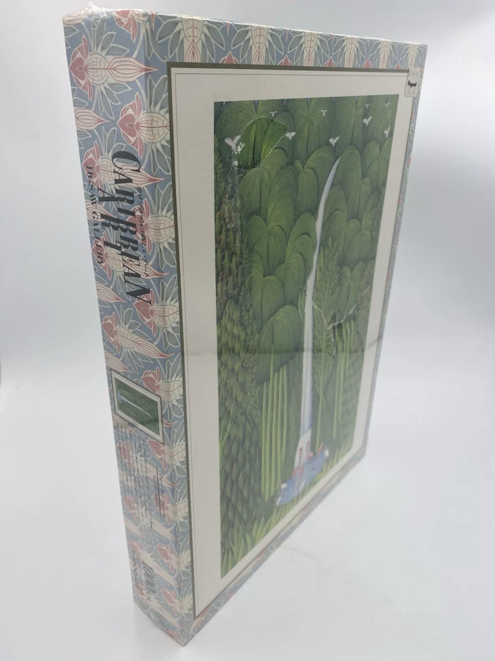 HENRI ROBERT BRESIL ART PUZZLE 1,000 Piece Haitian Caribbean Waterfall Flamingos - Image 3 of 4