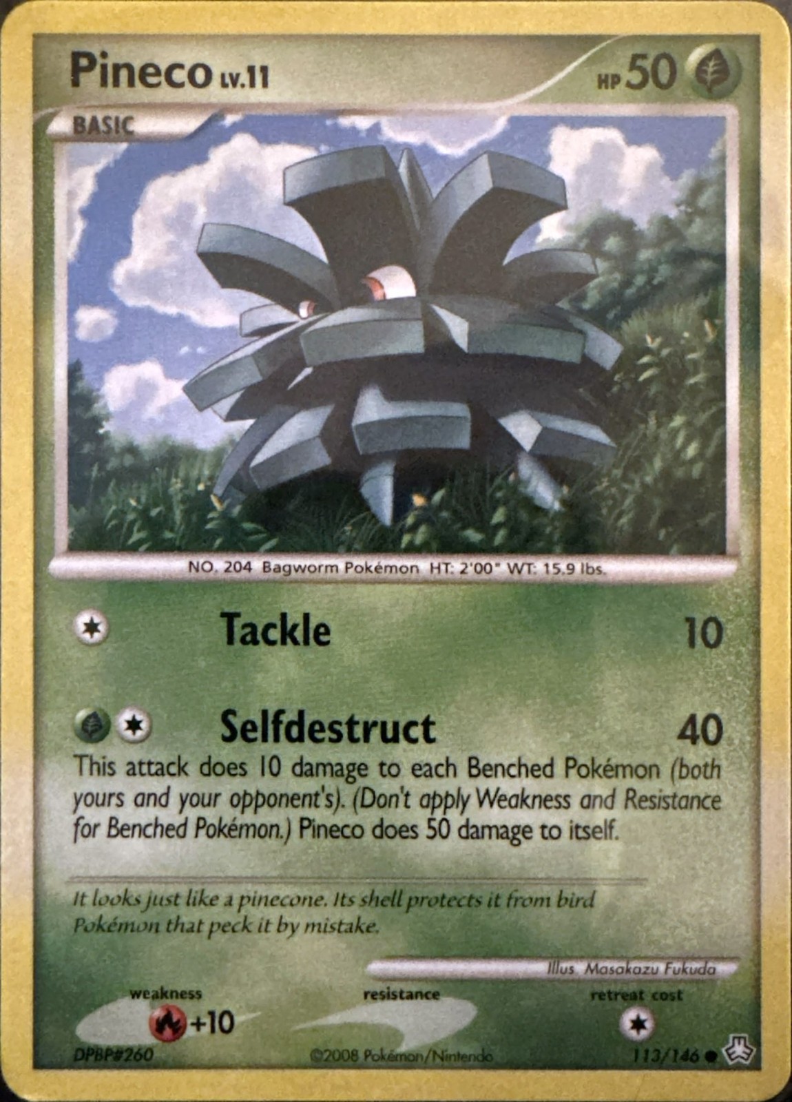 Pineco 113/146 Common Legends Awakened Pokemon Lightly Played