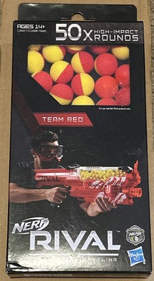 NERF RIVAL 50 High Impact Rounds Red and Yellow Balls Refill for Red Team NEW!
