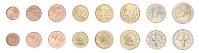 Cyprus 1 Euro Cent - 2 Euros 8 Pieces Set, 2012-2021, KM #78-85, Mint