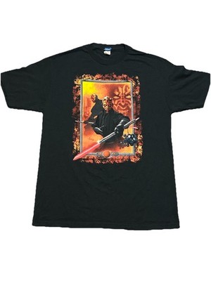 Vintage Star Wars Darth Maul Shirt Mens X Large Black Y2K