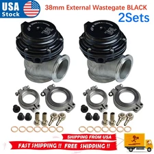 2Sets 38mm Turbo External Wastegate MVS BOV Boost W/ Tial V-Band Flange Springs