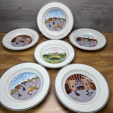 Villeroy & Boch Design Naif 8-5/8” Rimmed Soup Bowl Luxembourg~Set Of 6