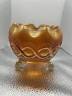 Northwood Beaded Cable Marigold Rose Bowl 3 Footed
