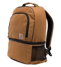 Carhartt Unisex Insulated Two Compartment 24-Can Cooler Backpack Brown One Size