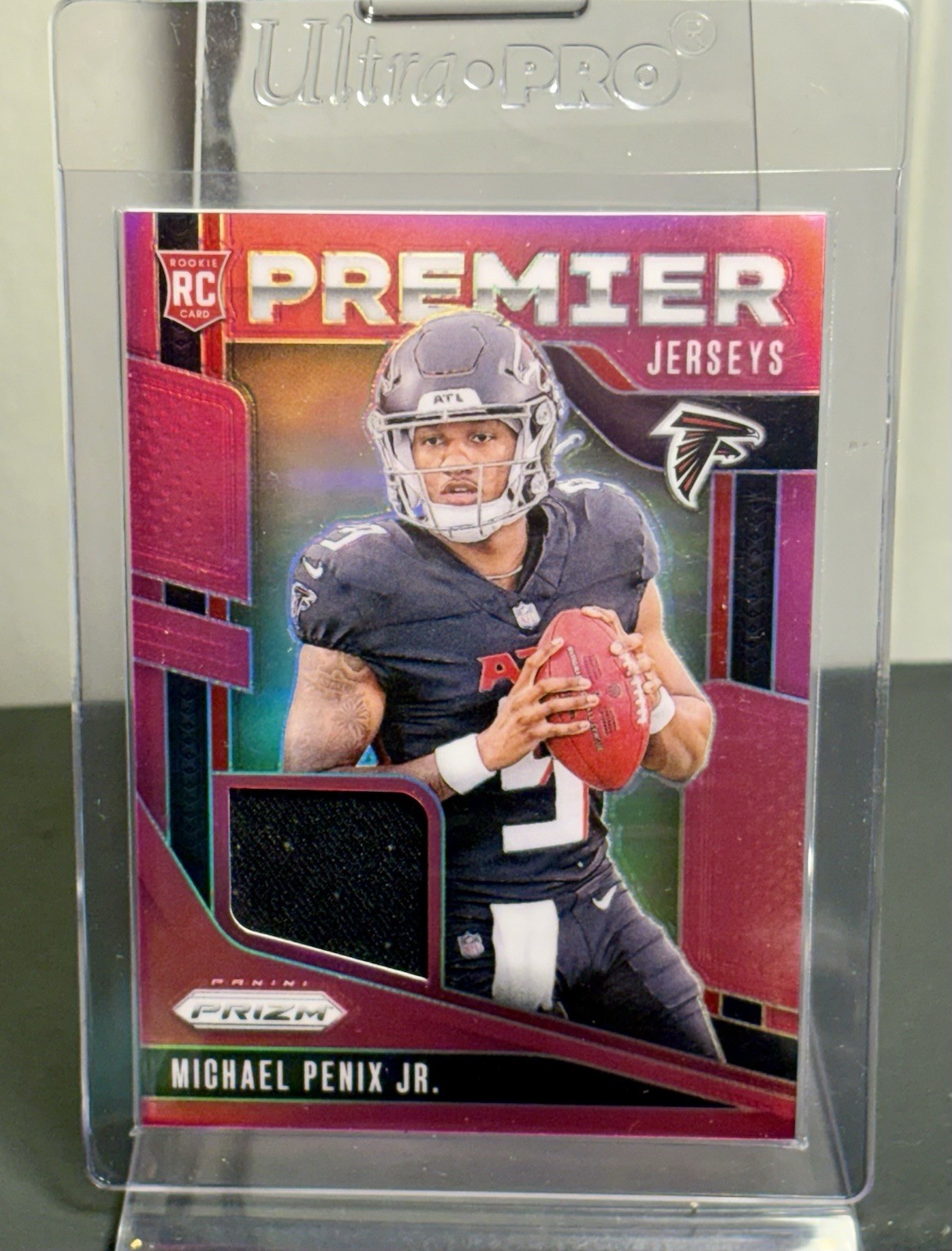 2024 Panini Prizm Premier Jerseys Michael Penix Jr. #PJ-MPJ Pink Prizm (MEM, RC)