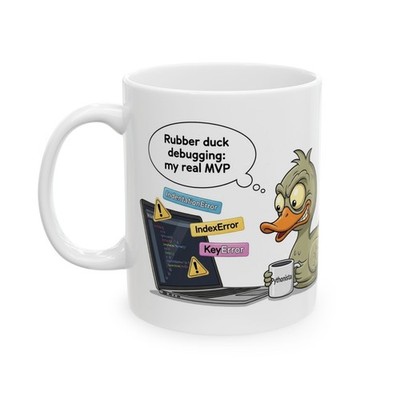 Rubber Duck Debugging Python Programmer 11 oz, Coffee Mug, Gift Idea