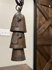 ANTIQUE 4 BRASS CAMEL BELLS HANDMADE MIDDLE E...