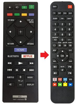 Fernbedienung geeignet für SONY BDP-S6700 | BDPS6700 | RMTVB200D