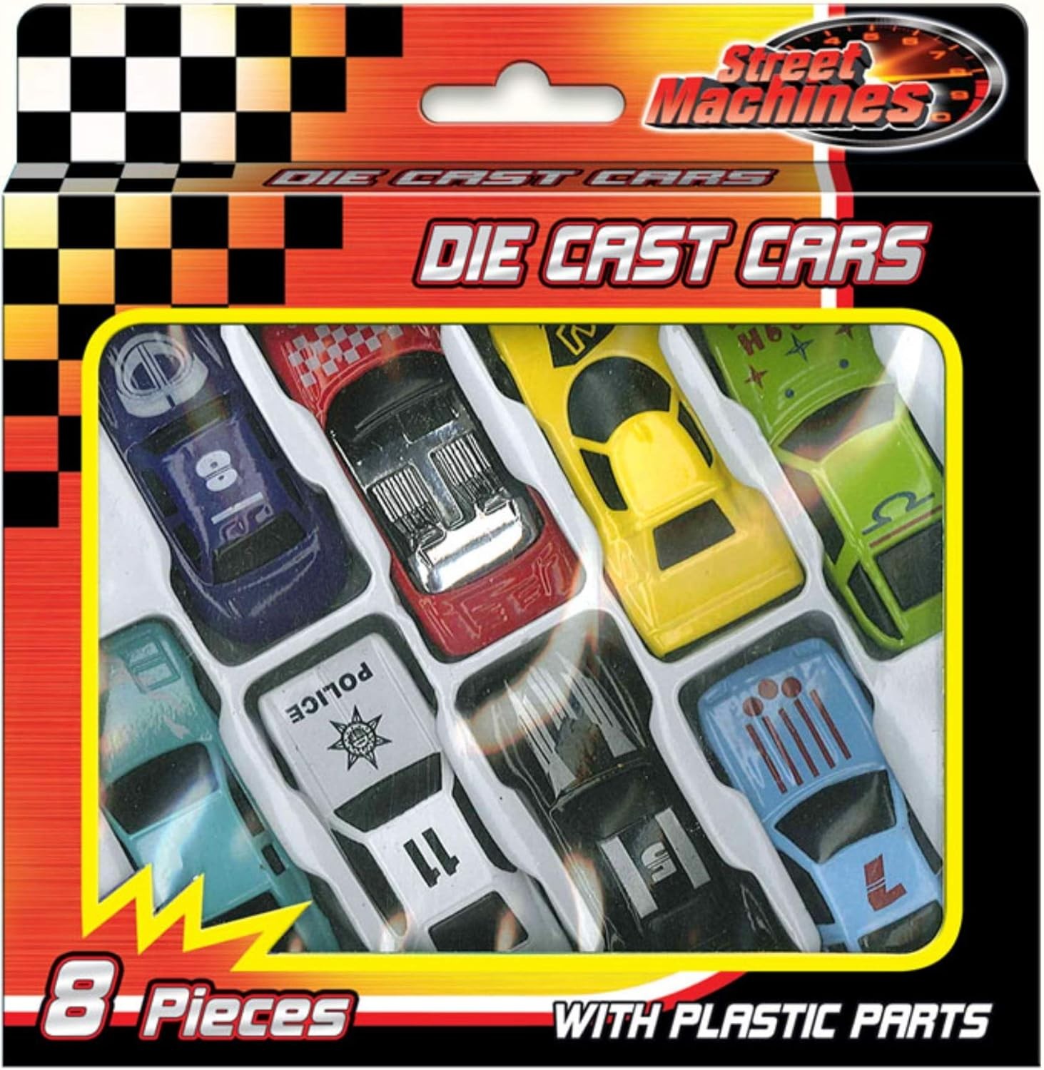 KandyToys Kids Die Cast Metal Toy Cars - 8 Piece Racing Cars Convertible Toy Ca