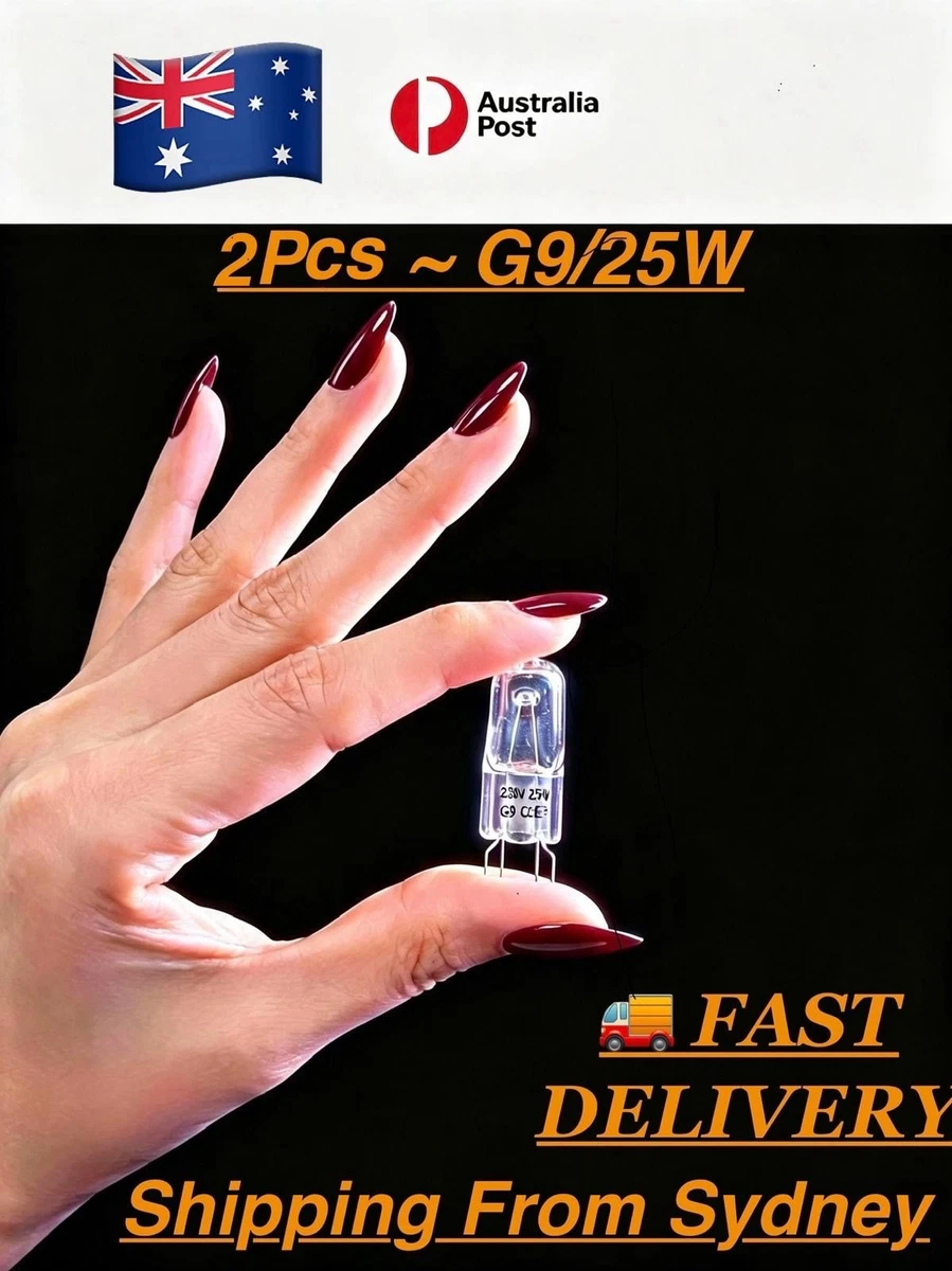 2 x G9 Halogen Lamp Dimmable 25W Soft Warm White, 230V, Bi-Pin, Oven, Microwave