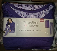 ClimateRight by Cuddl Duds Women’s 2-piece Base Layer Top/Legging Set Size XXL