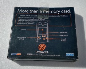 (AT) FACTORY NEW SEGA DREAMCAST VMU IN RARE COLOR BLUE 2 OF 2, SEALED!!!