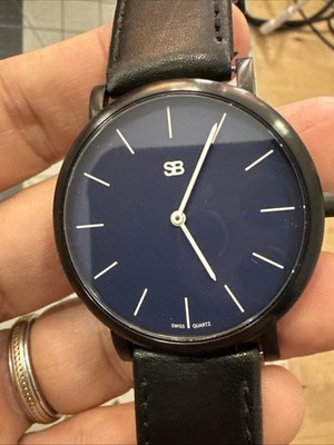 all black dress watch SB Ultra-Thin Swiss Quartz Men's with Sapphire Crystal Blue 31341 - Adrianna Papell plp-28250 Size:32/30 Mens MVMT Legacy Slim
