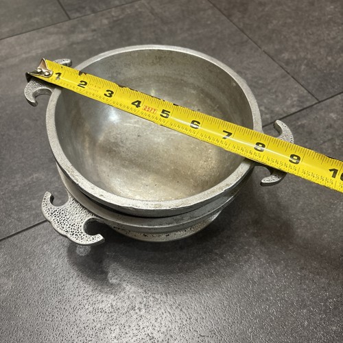 2 Guardian Service 9” Skillet Aluminum Hammered Casserole Cookware Saucepan 7”