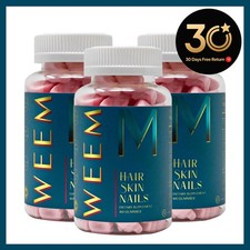 WEEM Hair Skin  Nails Gummies - Biotin Vitamins 60 Gummies