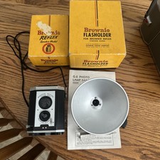 Vintage Eastman Kodak Brownie Reflex Synchro Model Camera W/Brownie Flasholder