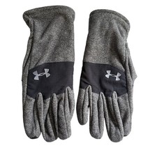 Under Armour Gloves Mens Size medium Winter Gray and black