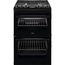 AEG CGX1130ACB Freestanding Double Gas Oven With 4 Zone Hob Catalytic Cleaning