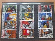 Liechtenstein 1984 Zestaw Człowiek i praca Abo Qual/ESST Stempel krawędzi narożnej.   (J30)