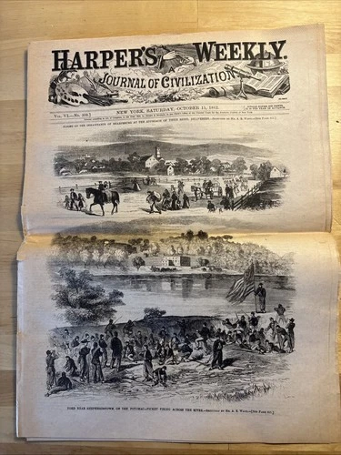 Harper's Weekly 10-11-1862 BATTLE OF ANTIETAM General Mansfield, Jackson TN MAP!