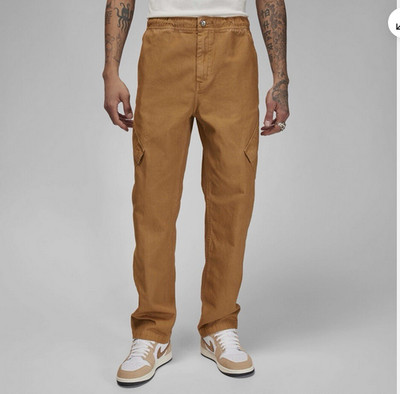 Air Jordan Essentials Washed Chicago Cargo Pants Men's Size M Brown FN6364