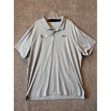 Nike Dri-FIT Baylor University Polo Shirt Mens XXL Gray BU Bears Short Sleeve
