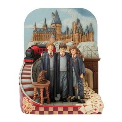 The Journey Begins Harry Potter Trio Hogwarts Castle Train Scene By: Harry